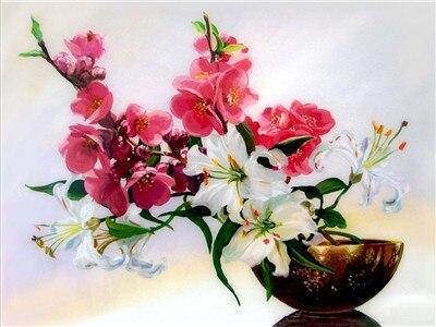 

Rose And White lily – Paint By Numbers - 40*50CM, 501 Original