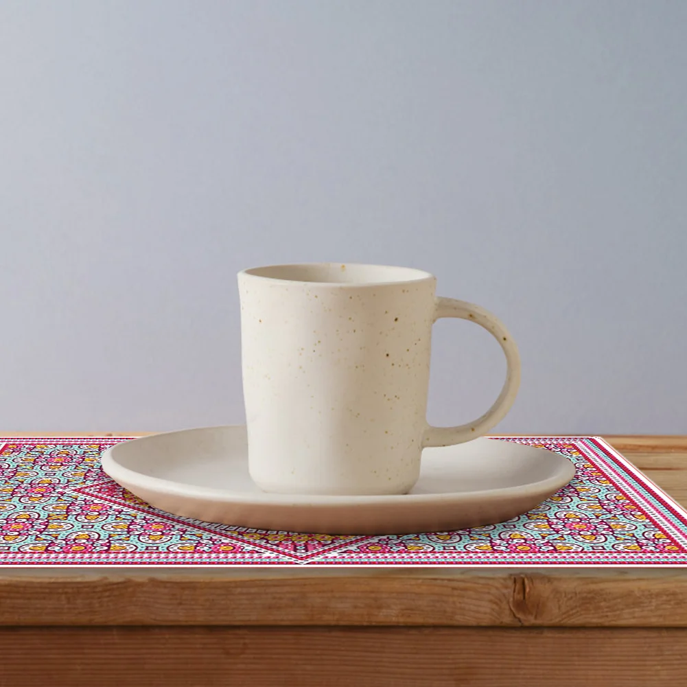 2Pcs Mandala Pattern Diamond Painting Placemat DIY Diamond Crafts(30*20cm)