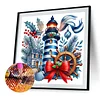 Diamond Painting-DIY Full Round Drill Christmas Lighthouse(40*40 CM)