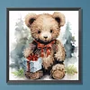 >SALE<5D DIY Partial Special Shaped Drill Diamond Painting Gift Bear Kit Decor 30x30cm