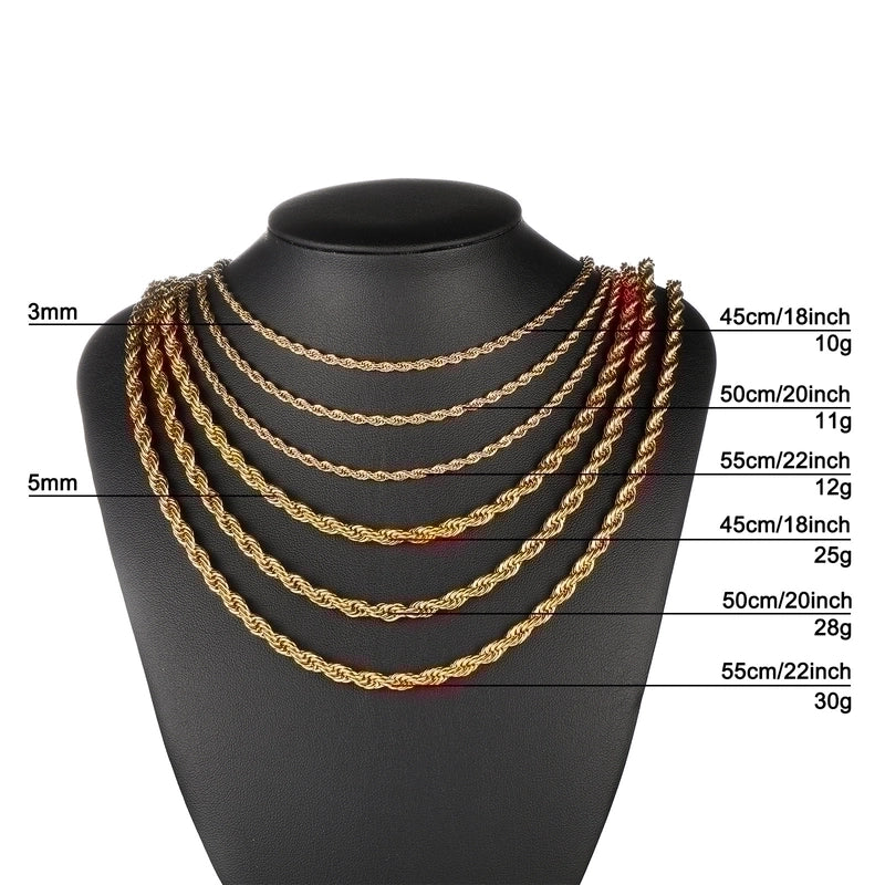 Minimalist Twist Stainless Steel Plating Men’S Necklace