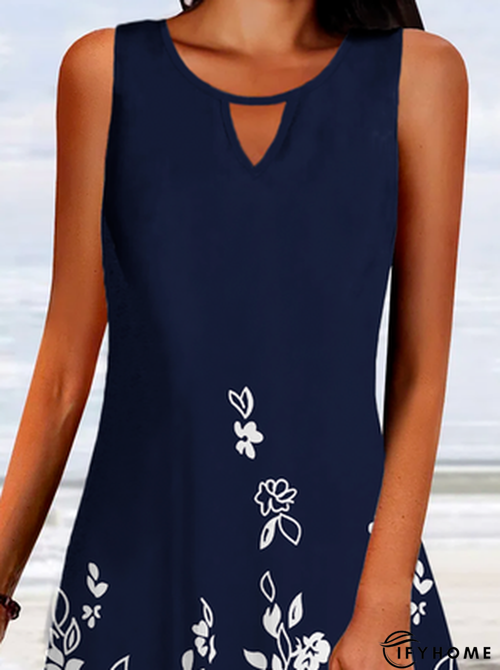 Floral Sleeveless Dress | IFYHOME