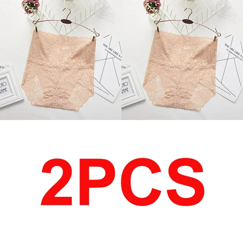 M-XXXL Women High Waist Lace Panties Sexy Underwear Women  Floral Transparent Lingerie Female Briefs Underpants Plus Size Pantys