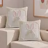 Easter Bunny Accent Pillowcase Cushion Cover for Sofa Bed Living Room Home Decor