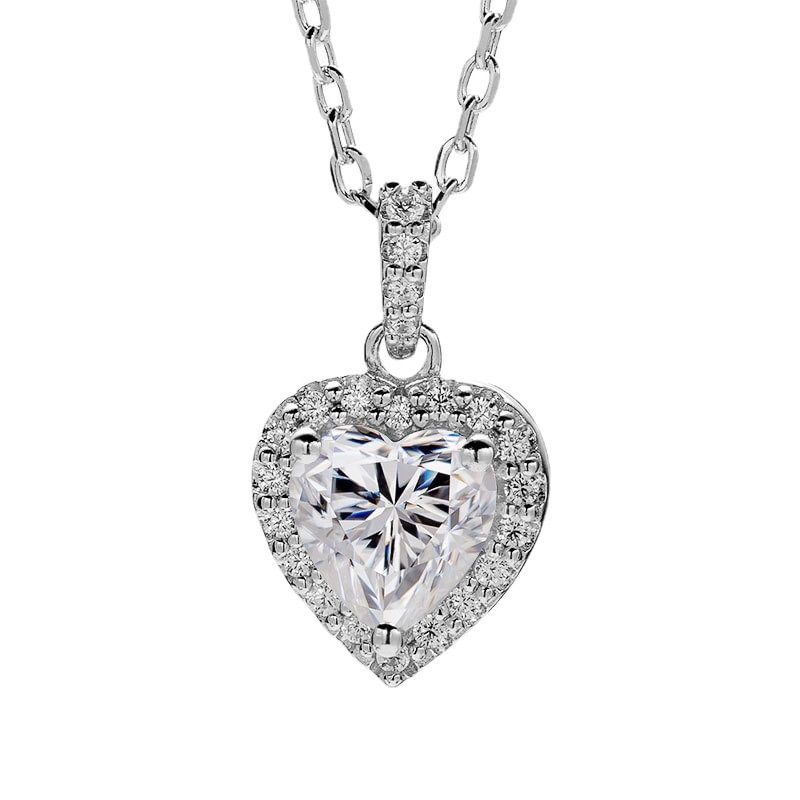 Heart Moissanite Diamonds 1ct  Necklaces