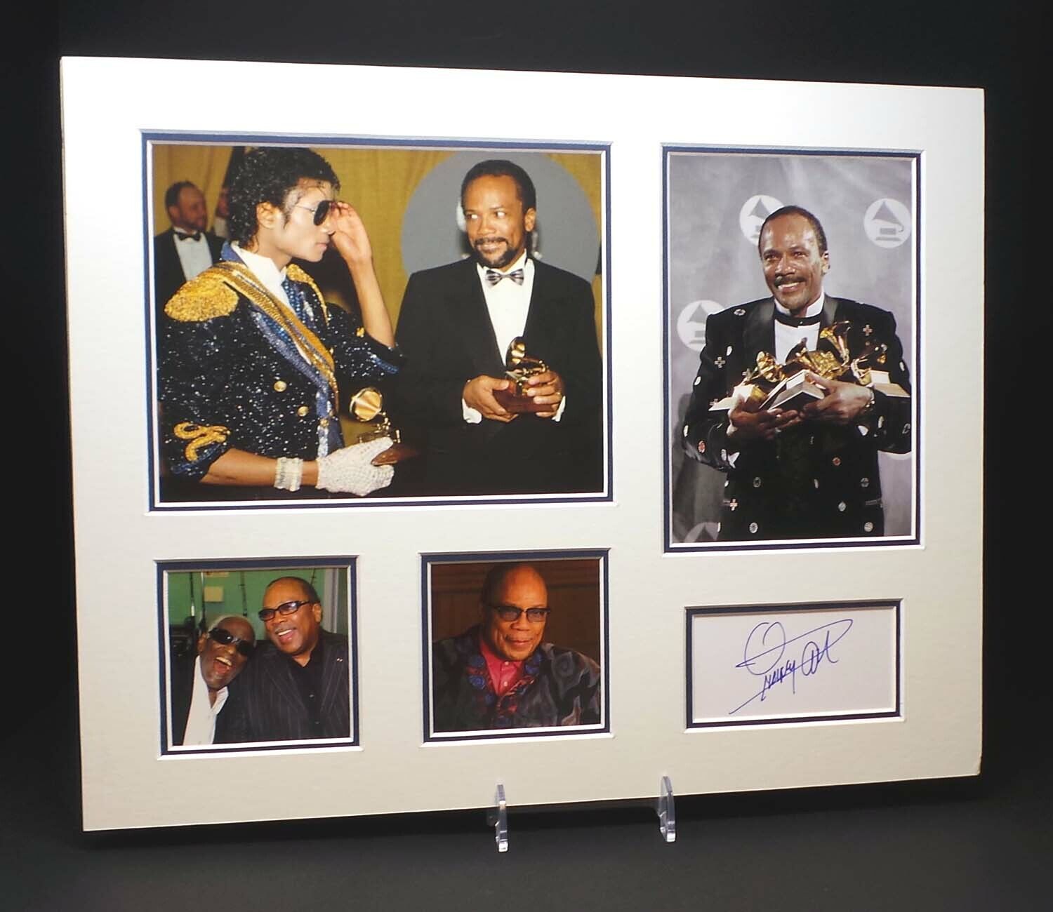 Quincy JONES Signed Mounted 20x16 Photo Poster painting Display AFTAL RD COA Record Producer