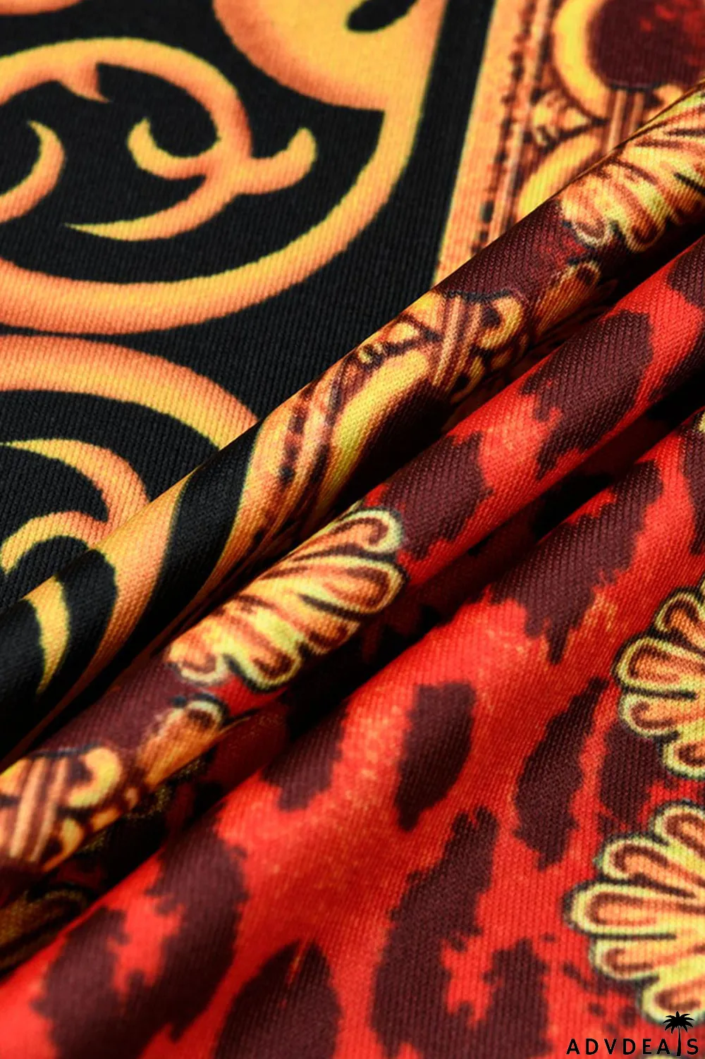 White Casual Printed Knitting Mid Calf Dress