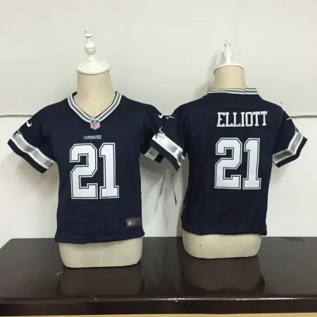 Toddler  Dallas Cowboys #21 Ezekiel Elliott Blue Stitched NFL Jersey