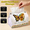 Monarch Butterfly DIY PULeather Diamond Painting Tissue Box for Adults Beginners Large Size Diamond Art Paper Storage Holder for Living Room Bedroom Bathroom Table Decor
