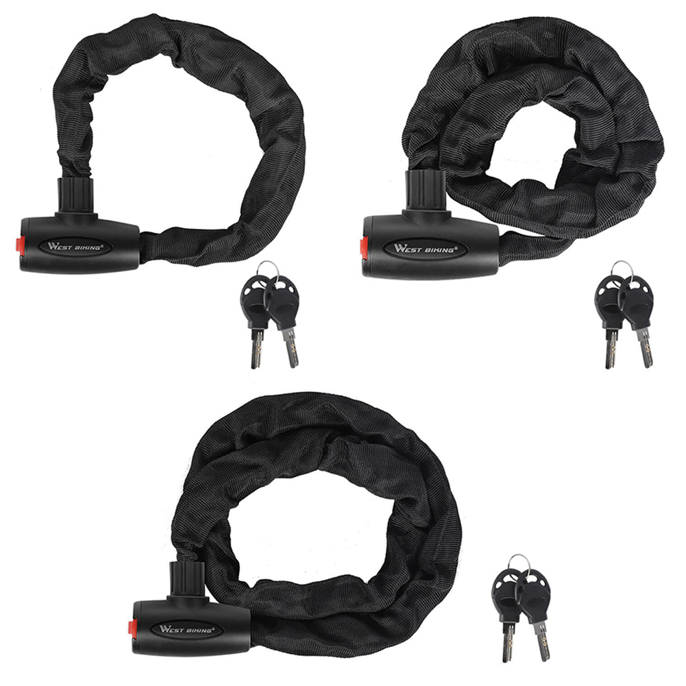 

WEST BIKING Anti-Theft Lock Bicycle MTB Bike Motorcycle Locks with 2 Keys, 0.9m, 501 Original