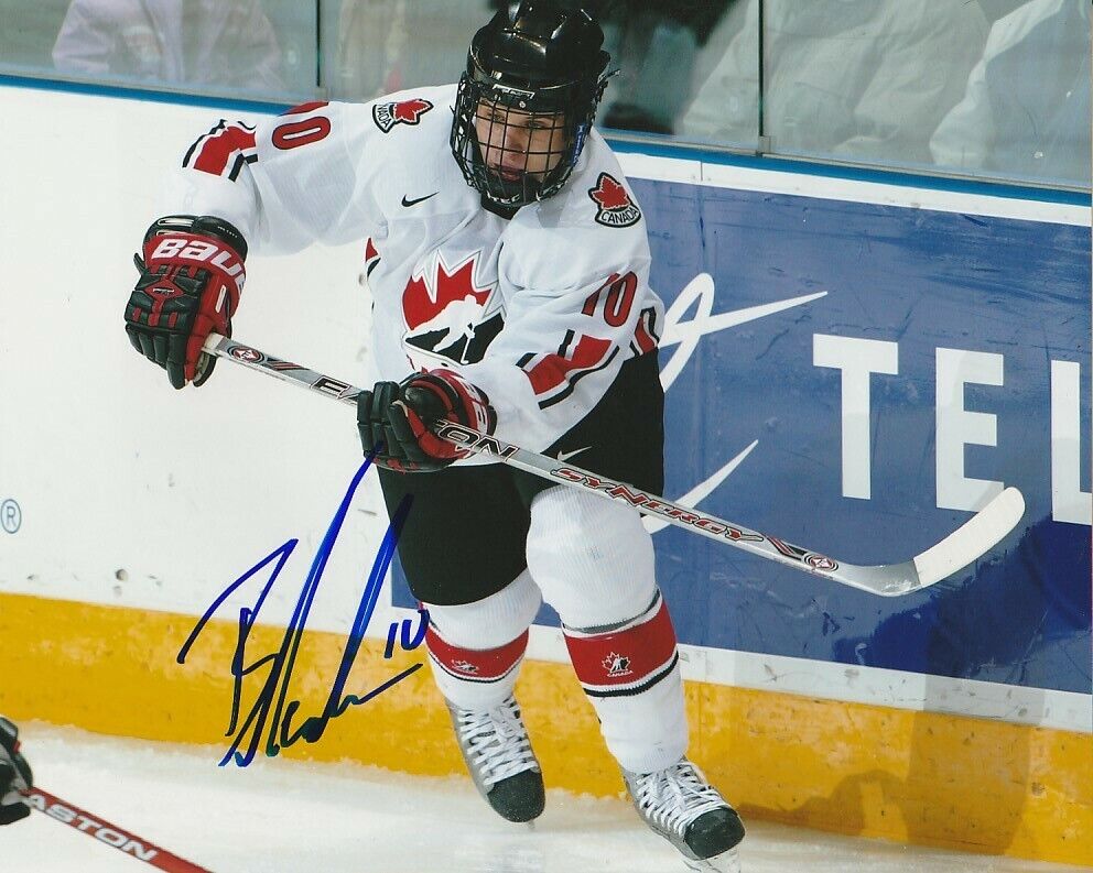 BRAYDEN SCHENN SIGNED TEAM CANADA 8x10 Photo Poster painting! ST.LOUIS BLUES Autograph PROOF!