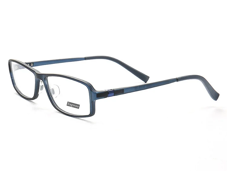 EAGWOO Eyeglasses Men Full Rim Optical Frame Prescription Spectacle Rectangule Myopia Eye Glasses Simple Design Super Light