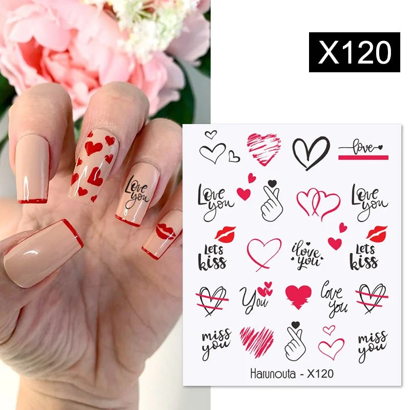 1PC Colorful Leaves Nail Water Decals Colorful Flower Leaf Water Transfer Sliders Nail Stickers For Nails Manicures Nail Wraps-Nail Inspo