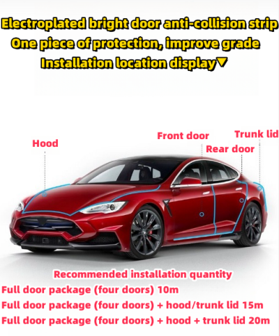 Car Anti-collision Strips, Door Electroplating Decorative Strips