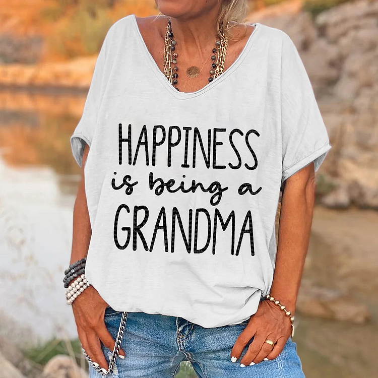 Happiness Is Being A Grandma Shirt socialshop