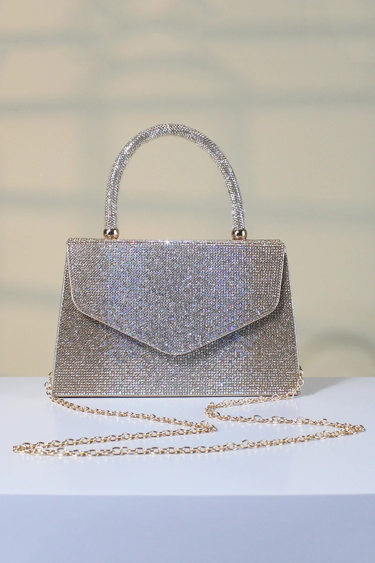 Evening Glitter Rhinestone Embellished Square Clutches Bags 2024 - Xpluswear