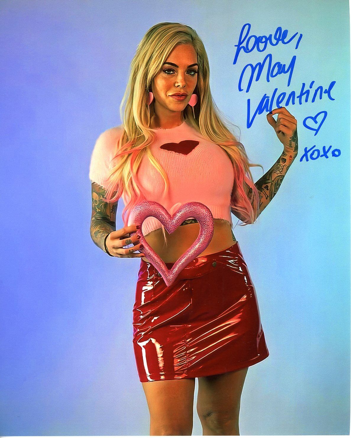 May Valentine autographed 8x10 Sexy Hot NWA WWE#2