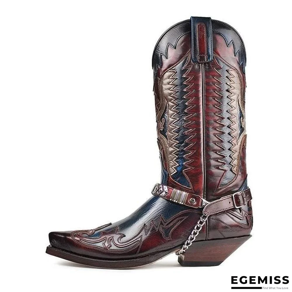 Men's Retro Leather Cowboy Boots | EGEMISS