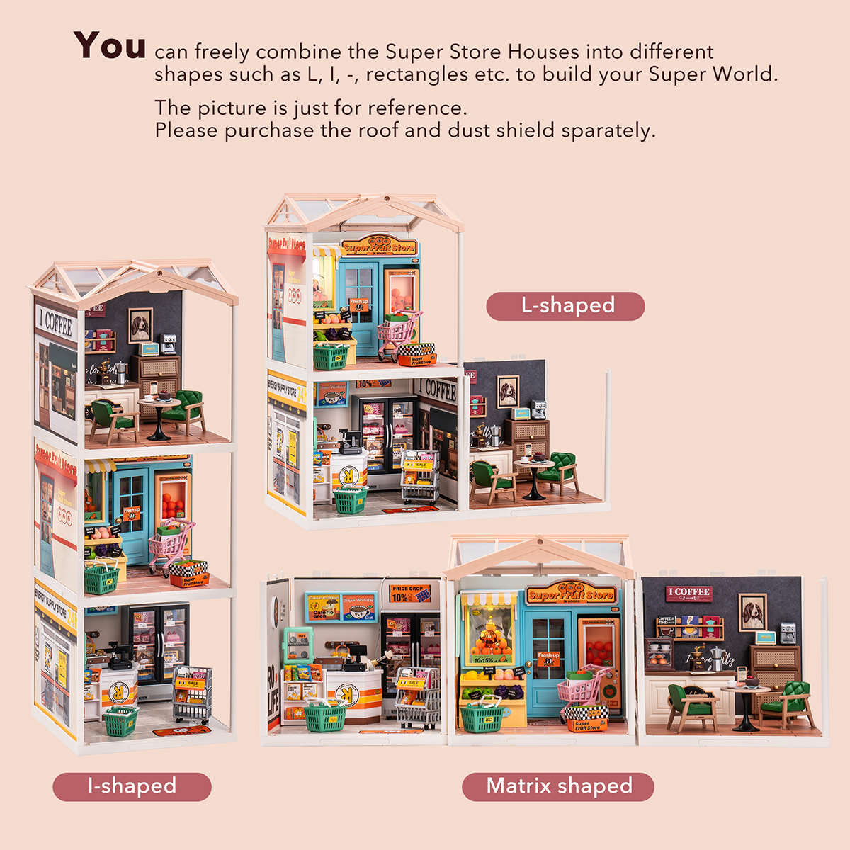 Rolife Kit de fabrication de maison de poupée miniature - pour adultes et  adolescents - Café de Simmon