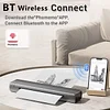  A4 Portable Printer,  Portable Printers Wireless for Travel, Bluetooth Inkless Thermal Printer for Phone and Laptop, Compatible with Android & iOS for Home, Office, School