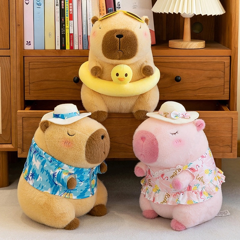 Summer New Kapibala Sports Doll Pink Capybara Plush Toy Girls Capybara Doll