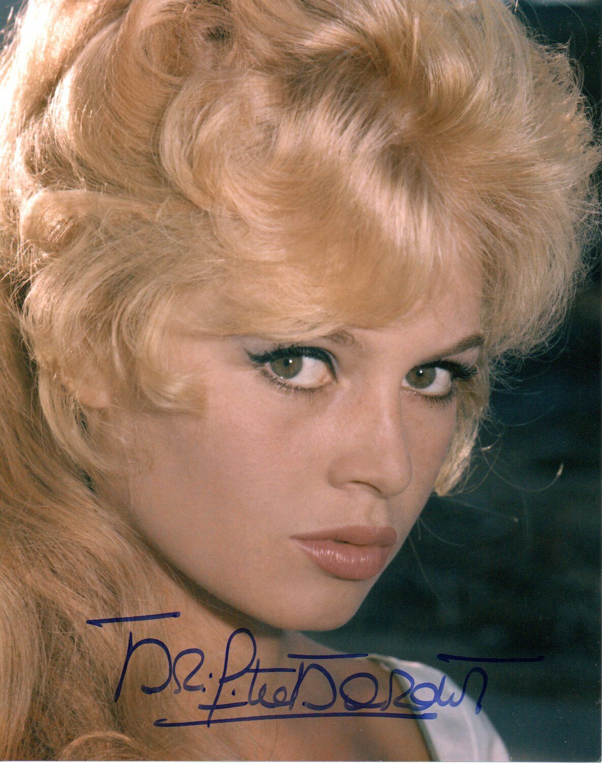 Brigitte Bardot Signed 10-8 Photo Poster painting Autograph Nice Pose