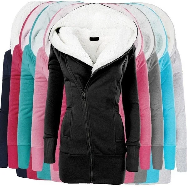 Womens Cotton Sport Hoody Hoodie Sweater Lady's Hooded Pullover Sweatshirt Jumper Coat Jacket