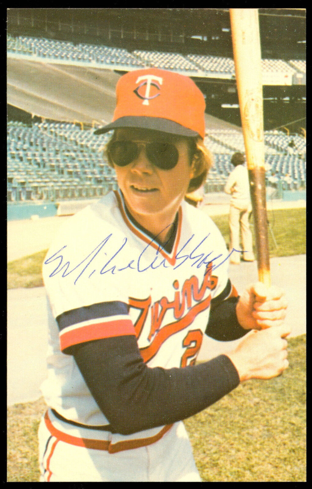 MIKE CUBBAGE HAND SIGNED auto AUTOGRAPH MINNESOTA TWINS TEAM Photo Poster painting POST CARD