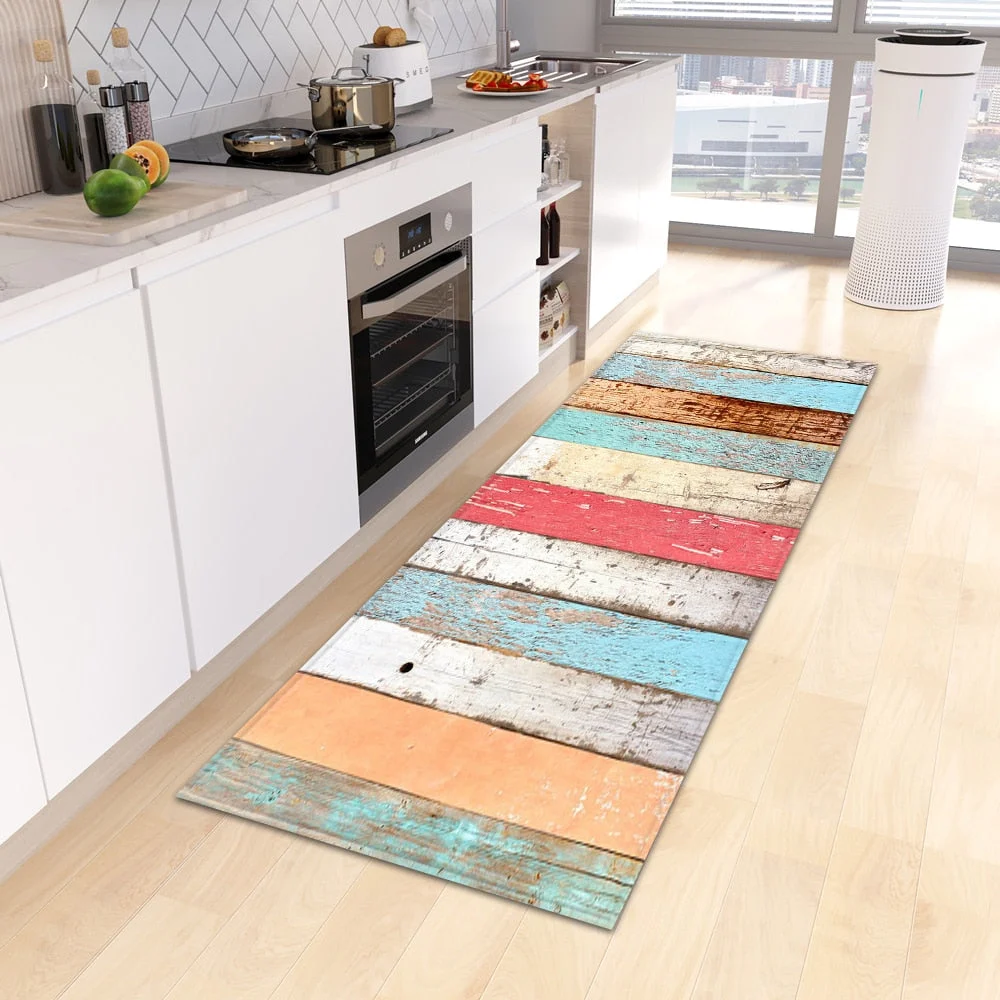 Modern Kitchen Floor Mat Home Entrance Doormat Bedroom Living Room Children Decoration Carpet Hallway Balcony Bath Anti-Slip Rug