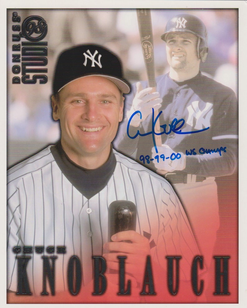 Chuck Knoblauch Signed Autographed 1998 Donruss Studio 8x10 Photo Poster painting - COA Matching Holograms