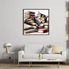 Books And Cats-11CT Stamped Cross Stitch 40*40cm/15.75*15.75in tapestrymarket