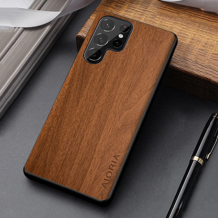 Samsung vintage wood grain phone case