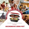 Microwave Egg Cooker & Microwave Grill Pan 3 Pcs with Lid for Grilling, Browning, and Crisping Vegetables, Sandwich, & Meat, Microwave Nonstick Cookware for Quick, Healthy Meals