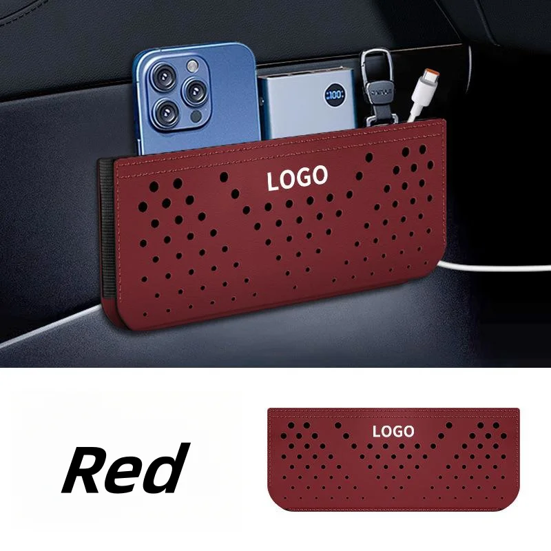 Car-mounted multi-functional side storage mesh pocket for bills, cards and mobile phone storage bag