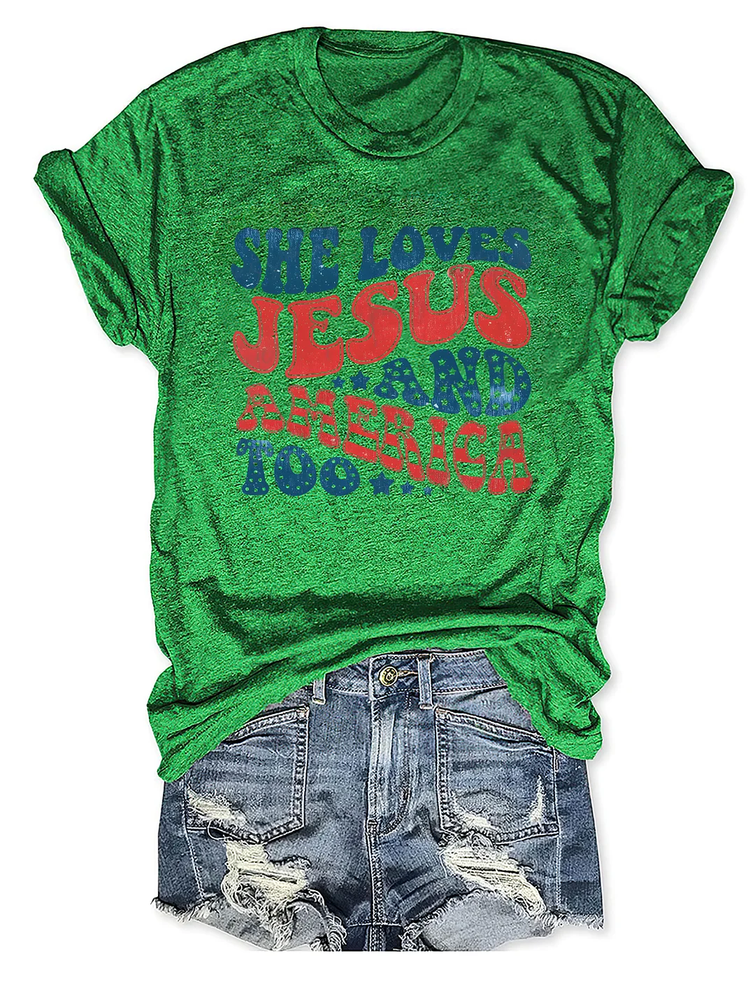 She Loves Jesus And America Too T-shirt