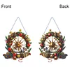  Christmas Atmosphere Wreath House-Single Side Drill-Diamond Wreath