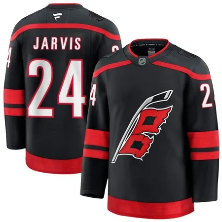 Youth Carolina Hurricanes #24 Seth Jarvis Black Home Stitched Hockey Jersey
