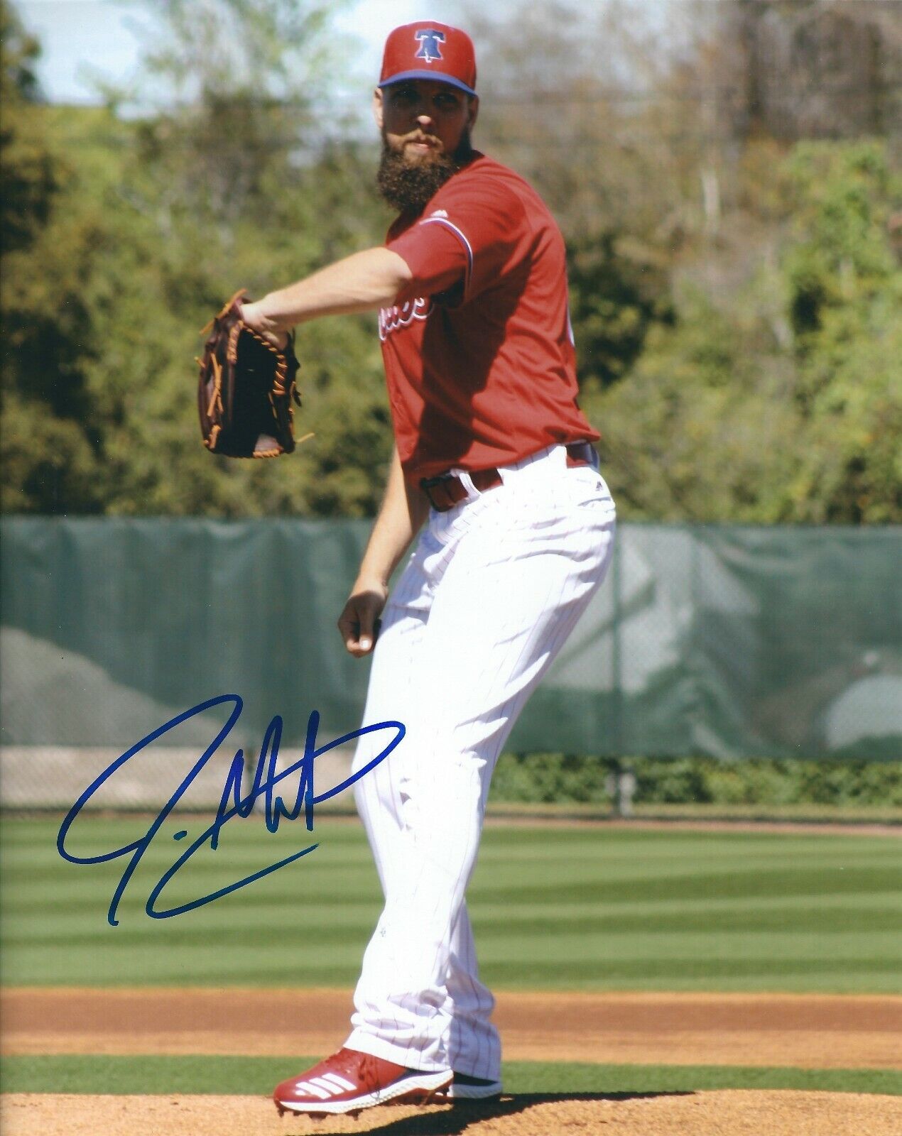 Signed 8x10 JOSH MARTIN Philadelphia Phillies Autographed Photo Poster painting- COA