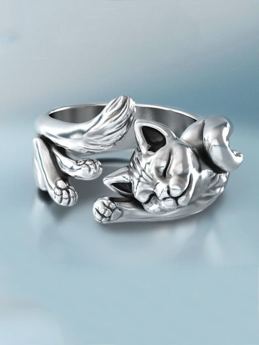 Alloy Cat Ring-barclient