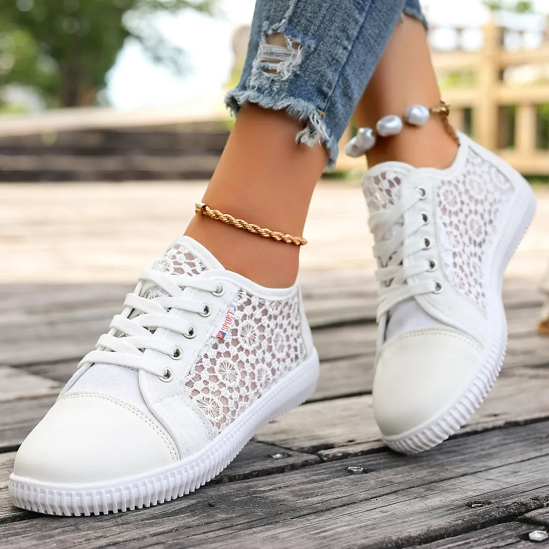Breakj Breakj Leather Hollow Women's Shoes 2025 Summer New Breathable Thick Base Anti-Slip Light And Easy To Put On A Single Shoe