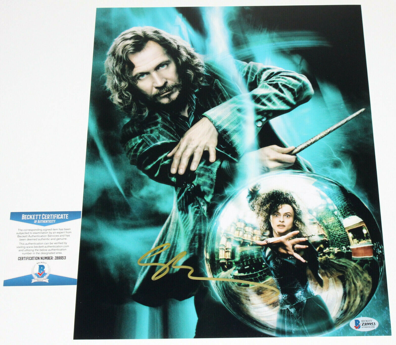 GARY OLDMAN SIGNED 'HARRY POTTER' SIRIUS BLACK 11x14 MOVIE Photo Poster painting BECKETT COA BAS