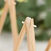 10 Pack | 5" Natural Mini DIY Tabletop Wooden Display Easel Stands, Rustic Place Card Table Number Holders