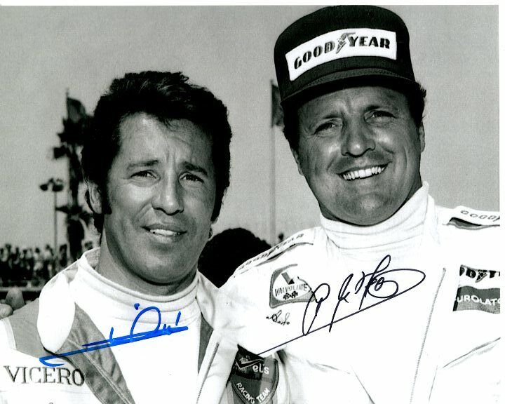 MARIO ANDRETTI and A.J. FOYT signed autographed Photo Poster painting