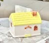 Cartoon small house paper box home living room coffee table storage box