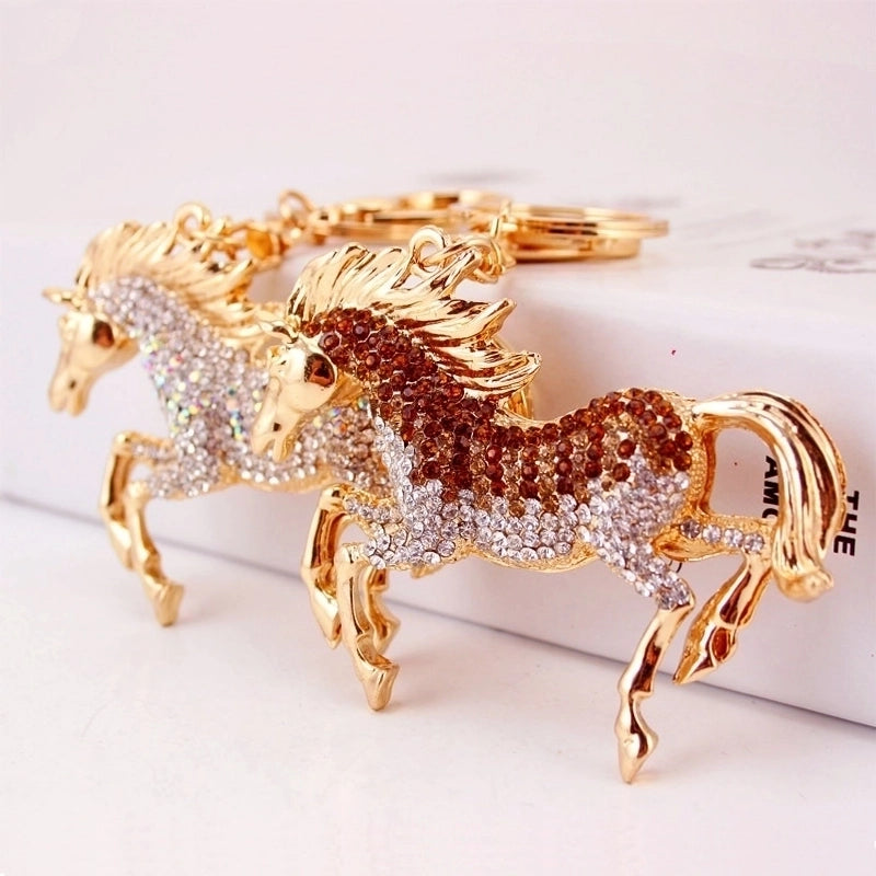Fashion Zodiac Horse Diamond Keychain
