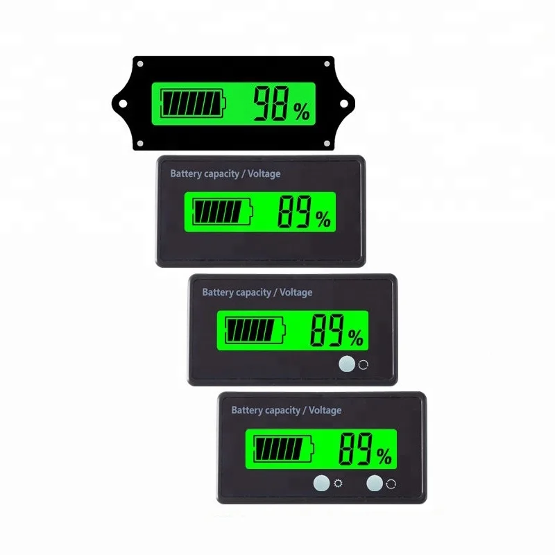 LCD Display Battery Voltage Level Indicator Lithium Battery Power Indicator Monitor 48V 36V 24V 12V Battery Monitor
