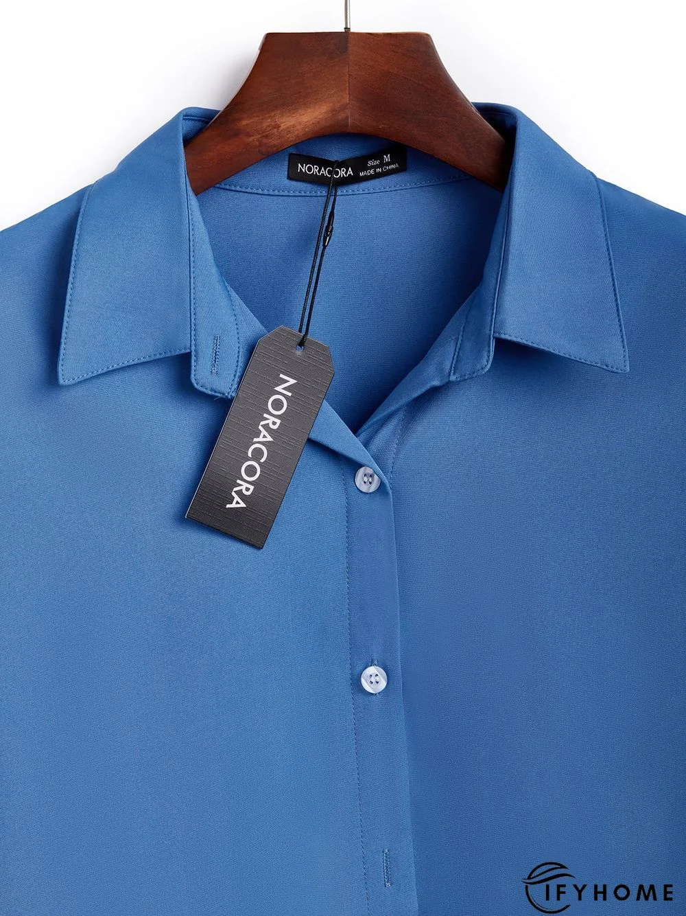 Casual Solid Lapel Loosen Short Sleeve Blouse | IFYHOME