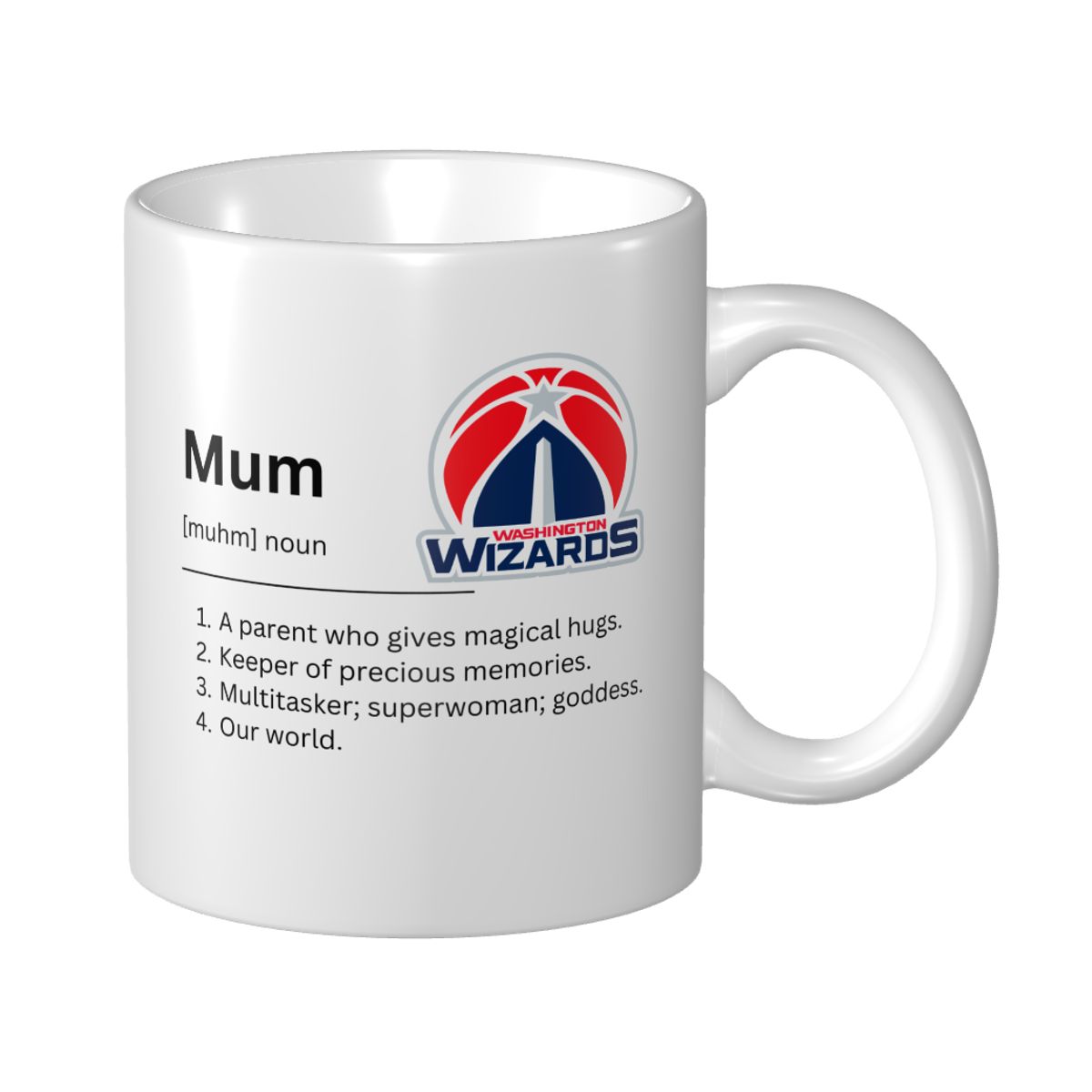 Washington Wizards Minimalist Dictionary Mother's Day Ceramic Mug