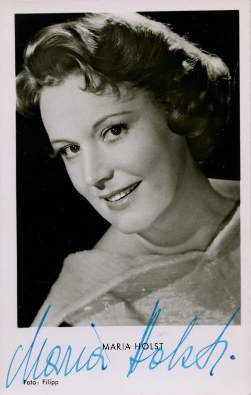 Austrian Actress MARIA HOLST Vintage Signed Photo Poster painting