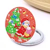 DIY Double Sided Special Shape Diamond Painting Compact Mirror Kit (Santa )